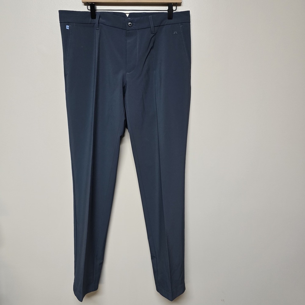 J Lindeberg Golf Pants Blue 34x32 Ellott Regular Fit Performance Stretch